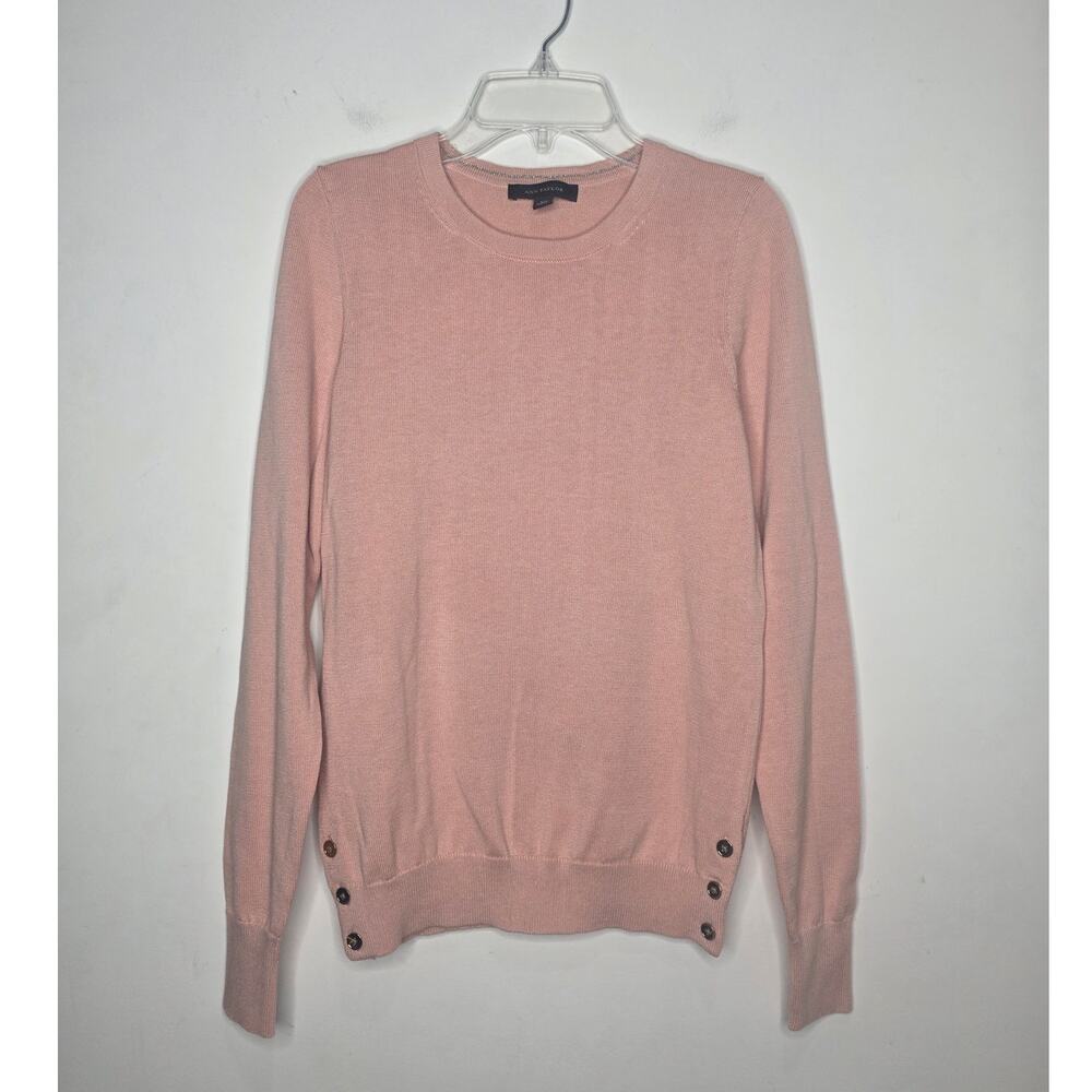 Ann Taylor peachy cotton blend long sleeve sweater - XS